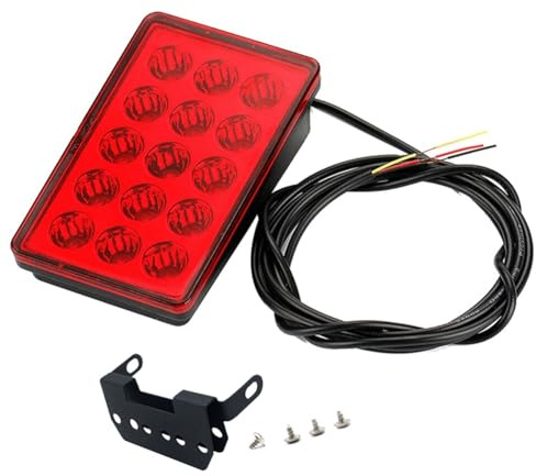 Huudngeje Luce Freno Un LED per Auto 15LED F1 Style Universal Shell Pilot Light Spoiler Posteriore per Auto LED Luce Freno Posteriore Guscio Rosso