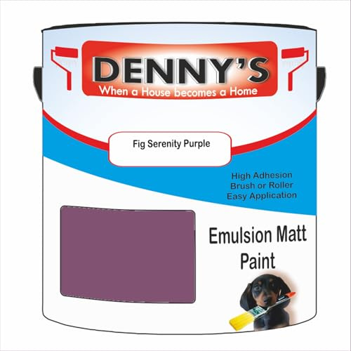 Premium Interior Wall & Ceiling Emulsion Paint – Fig Serenity Purple – Rich Matt Finish, Durable & Washable, Low Odour, Ideal for Living Rooms, Bedrooms & Hallways (500ML Tin)