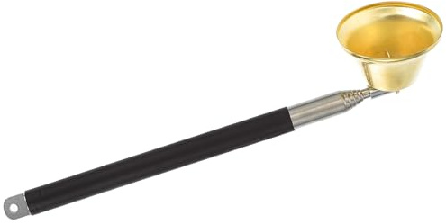 UKCOCO Extincteur à Bougie Cloche Extensible 6 Niveaux en Cuivre Doré, Outil Sécuritaire pour Éteindre Bougies, Accessoire Pratique pour Maison et Décoration Intérieure
