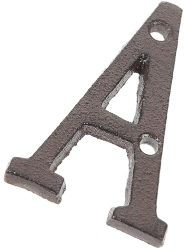 POPETPOP Lettre en Fonte Vintage A pour Maison Extérieure Lettre Métallique Robuste 26 Cm pour Décoration Murale et Adresse Extérieure