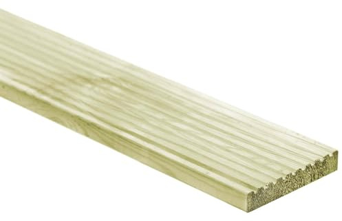 GeenYuu Lot de 8 lames de terrasse vertes imprégnées en bois de pin - 1,16 m² - Résistantes aux intempéries - Résistantes à la corrosion - Pour jardin, terrasse, entretien de piscine et extérieur