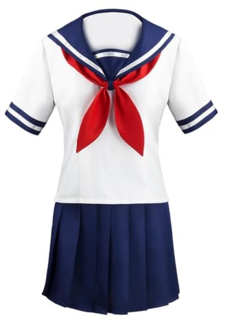 Disfraz de cosplay JK, uniforme escolar japonés, conjunto de falda plisada | Traje de colegiala, disfraz de juego de rol de anime, uniforme estilo marinero, vestido de escuela secundaria | Traje de fald