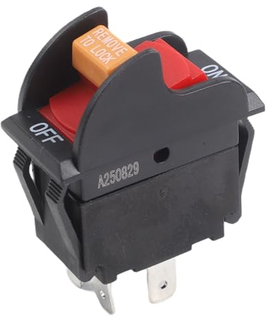 UTTASU omkopplare för bordssågar 2-polig/4-polig, vippströmbrytare ersättning för Porter Cable 489105-00 1343758, 20A 125 V/12 A 250 V, för borrmaskiner bandsågar fräsning