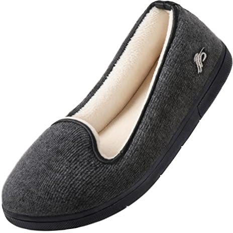 Wishcotton Lightweight Slippers for Women, Comfy House Shoes Dark Grey 8