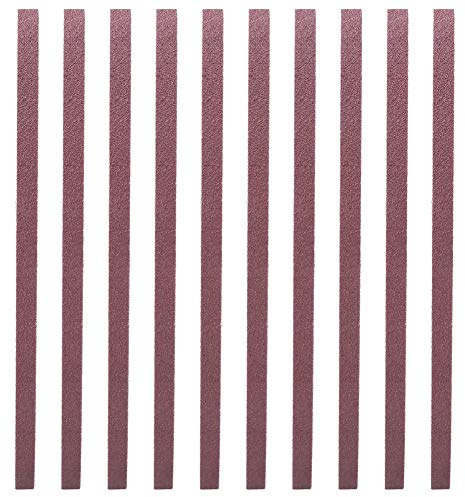 Slipband 10-pack Aluminiumoxid Sandpappersslipar 533 x 9 mm för Bandmaskin – Hållbara Slipar till Olika Modeller, Perfekt för Slipning av Trä och Metall (80#)