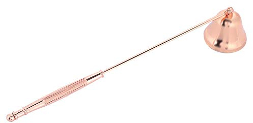 MAGT Spegni Candela, Estintore per Candele in Acciaio Inossidabile Stoppino Trimmer a Forma di Campana Snuffer Wick Trimmer per Spegnere Casa (Oro Rosa)
