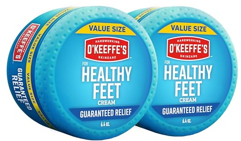 O'Keeffe's for Healthy Feet Foot Cream - 6.4 oz Jar (2 Pack) - Guaranteed Relief for Extremely Cracked, Dry Feet, Repairing Skincare, Instantly Boosts and Retains Moisture Levels