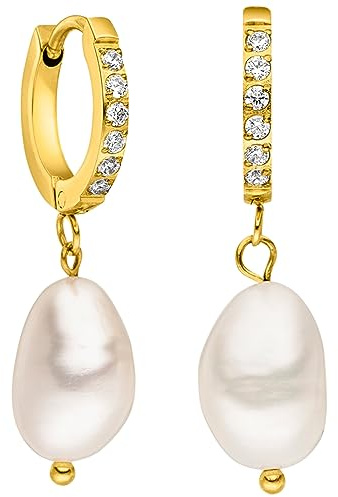 Purelei Malahi Ohrringe (Gold) – Damenohrringe aus langlebigem Edelstahl – Wasserfeste Ohrringe Damen – 1,3 cm Durchmesser – Modeschmuck für deinen individuellen Look