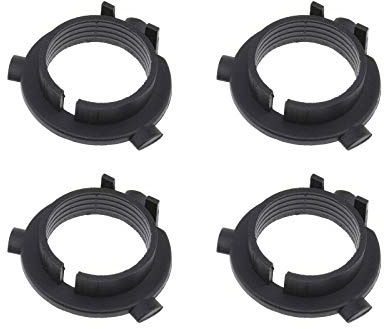 EMSea 4 Stück Auto H7 LED Scheinwerferlampen Sockel Adapter Halter Clips Schwarz Kompatibel mit KIA K3 K4 K5 Hyundai Coupe