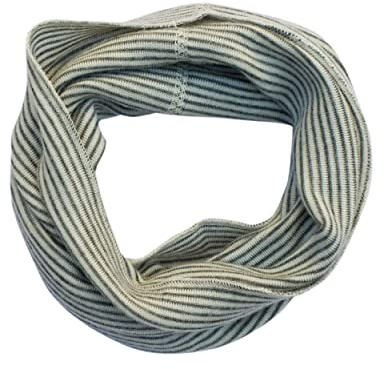 Lilano, Foulard tubulaire Écharpe pour enfant, 70 % laine, 30 % soie, 210 g/m², Gris/naturel., 1-3 ans