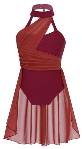 dPois Enfant Fille Académique Justaucorps Danse Classique Robe Patinage Artistique Ballet Robe Danse Lyrique Latine Tenue Danses Contemporaine Gymnastique 3-16 Ans
