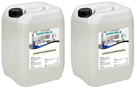 Allrein Automaten-Geschirrspülmittel für gewerbliche Spülmaschinen mit Aktivchlor. (2x10L)