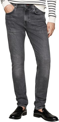 Tommy Hilfiger Vaqueros Hombre Tapered Slim Fit, Gris (Rich Grey), 28W/36L