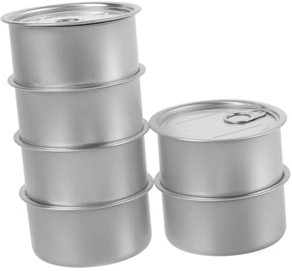 COLLBATH 6 Pezzi Contenitori Vuoti per Alimentim, Barattoli Versatili in Alluminio, per Snack Animali Domestici, Pratici e Leggeri, con Sigillante Facili da Aprire e Conservare