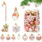 Weihnachtskugeln Set 34 Stücke Kunststoff Christbaumkugeln Roségold Weihnachtsdeko Kugeln 13/8/6/3cm Weihnachtsbaumkugeln Plastikkugel Christbaumschmuck Weihnachten Dekoration