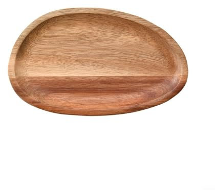 Irregula Plateau de Service Ovale en Bois, 17,5 x 10,8 cm, Plateau à Fruits, pour Fromage, Dessert, Salade, dîner Les collations, Les Desserts aux Fruits(17,5 x 10,8)