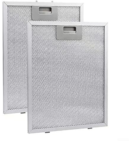 2Pcs Silver Cooker Hood Filters, Metal Mesh Extractor Vent Filter 300 X 240 X 9Mm