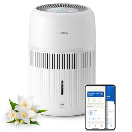 Philips Humidificador Evaporativo Serie 4000, Humidificación Higiénica, 99,97% Menos Bacterias, Depósito de Agua 3,5 L, 275 ml/h, Habitaciones hasta 41 m², Blanco (HU4209/00)