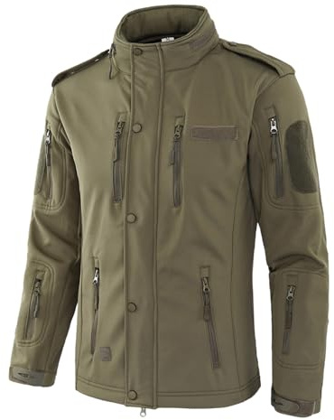 TOFOTL Chaqueta Fina Hombre Nochevieja Casual Cazadora Cuero Trench Coat Snowboard Militares Chaqueta Forro Polar Abrigo Invierno Per Parka Caza Corta Vientos D Hombre Verde XXL