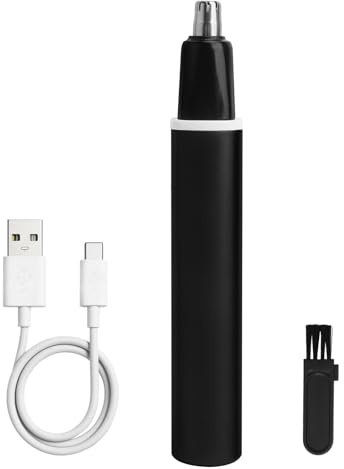 TNSLAND Tagliapeli Naso Uomo, Tagliapeli Naso Donna E Uomo, Rimuovi Peli Naso, Tagliapeli Nasale USB Ricaricabile, Silenzioso Per Rimuovere I Peli Del Naso In Viaggio Tagliapeli Orecchie