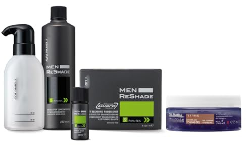 GW Men Reshade Set - Shot 4x 20 ml + Entwicklerkonzentrat 250 ml + Applikatorflasche - Grauhaarkaschierung für Männer (4CA) + gratis Lagoom Jam 75 ml