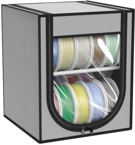 JINDUN Caja de almacenamiento de filamentos 3D gris