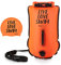 Set Freiwasser Schwimmboje 20 Liter und Badekappe. Sicherheitsschwimmboje für das Schwimmen im offenen Wasser Schwimmhilfe mit wasserdichtem Beutel und Silikonkappe. Orange