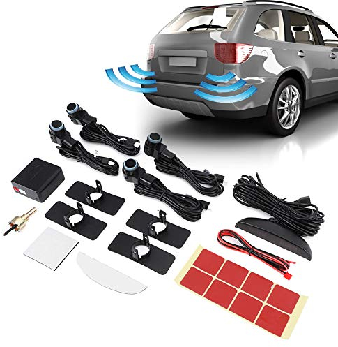 Sistema radar di parcheggio, Qiilu Parking Radar System ， Intelligent Parking Radar Alert Kit 4 Sensor Probe LED Display Automobile Reverse Assistance System