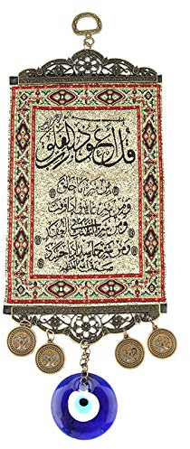 Joyzan Arazzo Malocchio, Arazzi Da Parete Occhio Turco Turca Tradizionale Tessuto Appeso Decorazione Casa Per Camera Letto Soggiorno Dormitorio Ornamenti Protezione Regalo Benedizione Inaugurazione