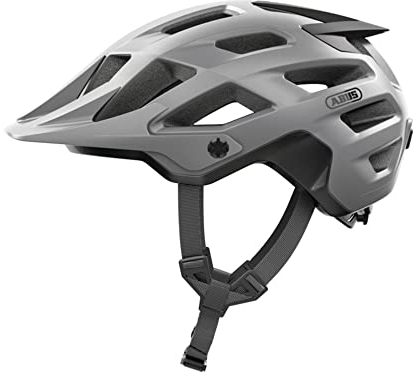 ABUS MTB-Helm Moventor 2.0 - komfortabler Fahrradhelm fürs Gelände - All-Mountain-Helm - für Damen und Herren - Silber, Größe L