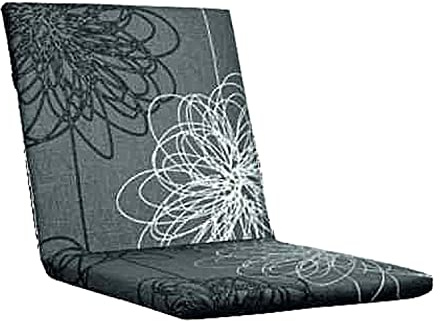 KETTtex EXKLUSIV Auflage Niederlehner Anthrazit Floral I Gartenstuhl Polster 103x50x4cm I KTH2 Sitzauflageweich & hautfreundlich I robuste Stuhlauflage I pflegeleichtes Sitzkissen I Dessin 8519