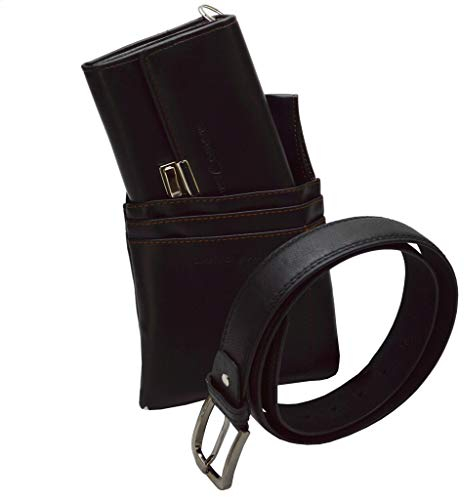 flevado CELRIC Kellnerbörsenset 4 teiliges Kellner-Bedienungsset Halfter Colt + Kellnerbörse + Hosenkette + Kellnergürtel Gastrobekleidung NUR FÜR Kurze Zeit!!! (Set mit 105 cm Gürtel)