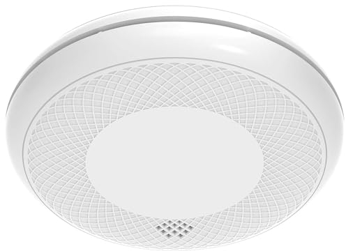 RUNIDUR Rauch und CO Melder, Kombination Rauchmelder und Kohlenmonoxid Melder Standalone, Akkurater Sensor mit 10 Jahre Batterie, Testknopf und Lauter 85 dB Alarm, Einfache Installation, 1 Stück