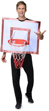 Vuxna basket ringdräkt bärbar basketring fin klänning kostym rekvisita för familjeaktiviteter kostymfest