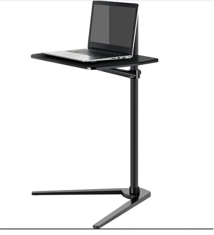 IONQXIDLD Abnehmbarer UP-8T Aluminium 7-20 Zoll Laptop-Bodenständer, höhenverstellbarer Nachttisch, Laptop-Sofatisch, geeignet for Laptop-Couchtisch(Color:Black)