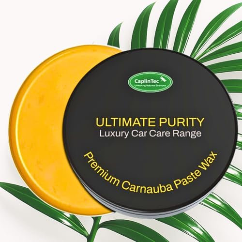 CaplinTec Car Wax – Carnauba Paste Wax Polish for Deep Shine, Paint Protection & Wet Look Finish | Vehicle Polish | High Gloss for Black, Red & Metallic Cars | 100ml Easy-Apply Formula