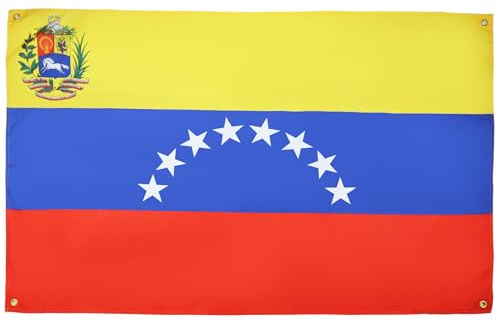 AZ FLAG Bandera Venezuela 150x90 cm con 4 ojales, bandera venezolana para balcón o pared