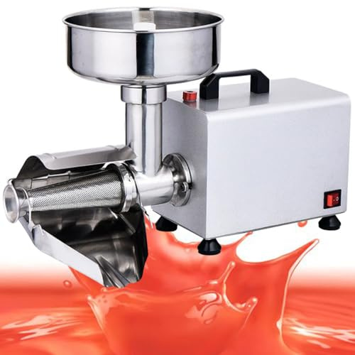 Passapomodoro Elettrico Commerciale Colino elettrico per macinazione commerciale, colino da 370 W, pressa in acciaio inossidabile da 90-160 kg/h, spremiagrumi automatico per frutta e salse