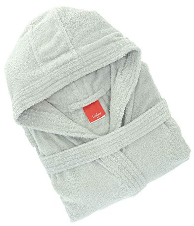 Gabel - Accappatoio adulto unisex in spugna di puro cotone idrofilo, tinta unita, peso spugna 380 gr/mq, ampie tasche, cintura e pratico cappuccio, anche come vestaglia.