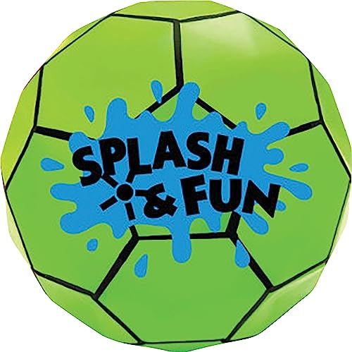 Splash & Fun Bouncer Ball # 9cm Strandball, grün schwarz