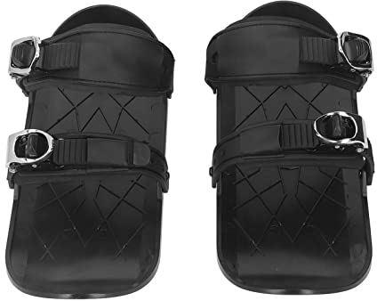 Mini-Ski-Skates Kurz, Verstellbare Kurze Mini-Ski-Skates, Winter-Snowskates, Snowblades, Skiboards, Outdoor-Skischuhe Wintersport-Skiausrüstung, Schwarz