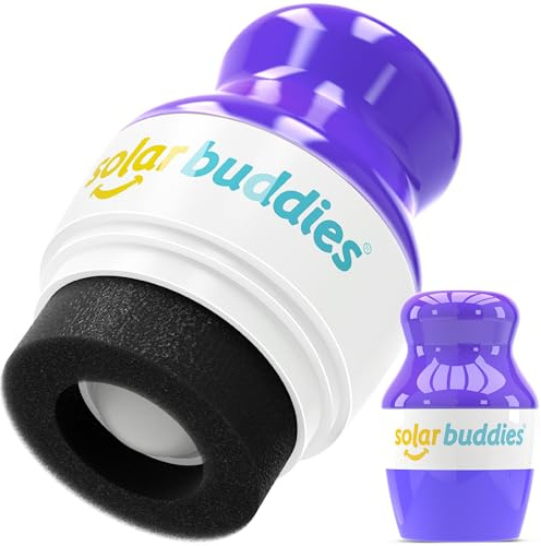Solar Buddies Aplicador de Protector Solar - Púrpura - Aplicador Recargable de Esponja para Protector Solar, Crema Solar y Loción para Niños, Adultos y Familias - Contiene 100ml