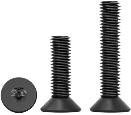 SHUNCHG 20 Piezas Tornillos Torx de Cabeza Avellanada M3x12mm, Tornillo Mecánico Acero Inoxidable A2 V2A, Rosca Completa Tornillos para Metales, Maquinaria y Muebles