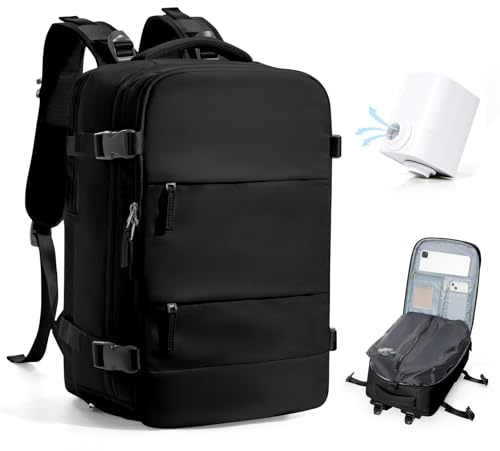 BJLFS Zaino Ryanair 40x30x20 Donna Zaino da Viaggio aereo Bagaglio a mano 40x30x20 Sottovuoto con porta scarpe Borse da Cabina per Wizzair Zaini Casual impermeabile per laptop da 14 pollici
