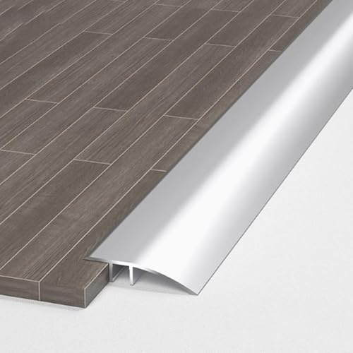 Profilo di Transizione,Striscia di Rivestimento del Bordo del Pavimento,Triscia di Transizione,Soglia di Dislivello Pavimento per Porte,Listoni di Piastrelle e Laminato(Size:900*43mm,Color:Argento)