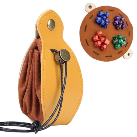 YOFDAL 2in1 Würfelbeutel,Würfelbrett,Dice Tray,Würfelmatte,Dice Tray,Würfelaufbewahrung und Würfelunterlage,DND Würfel Aufbewahrung,Ideal für DND Würfel,DND Zubehör,1pcs