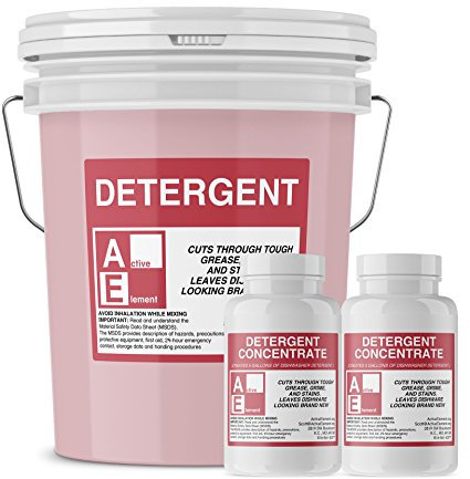 Active Element Commercial Dishwasher Detergent - Makes One 5 Gallon Pail - Industrial Dish Detergent - For High and Low Temp Dishwasher Machine