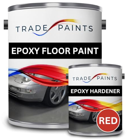 2 Pack Epoxy Garage Floor Paint - 5 Litres (Post Office Red)
