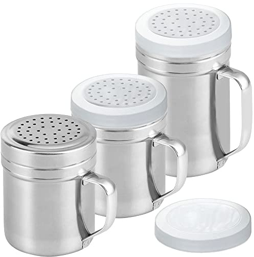 [10oz + 10oz + 14oz] Stainless Steel Dredge Shaker Bundle - by CUSINIUM