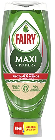 Fairy Maxi Poder Líquido Lavavajillas 6x640ml, Limpieza Fácil Y Sin Esfuerzo Incluso En Las Ollas Y Sartenes Más Grasientas